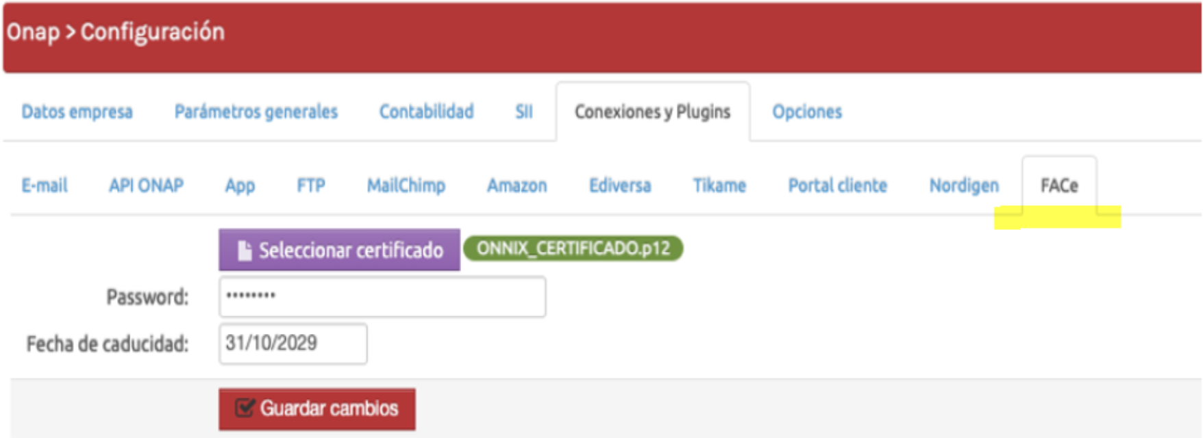 Configuración ONAP Comtec